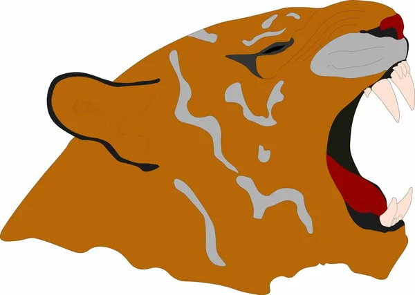 fanged kaplan namlu vektör grafik