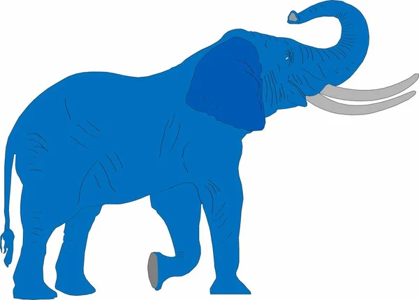 Grafica Vettoriale Elefante Ruggente — Vettoriale Stock