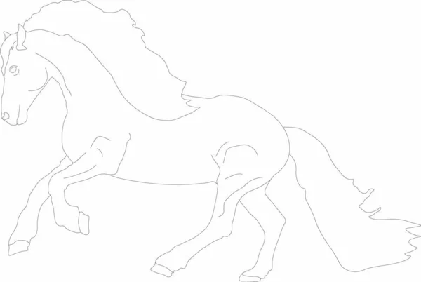 vektör grafik at onun arka bacakları üzerinde durdu