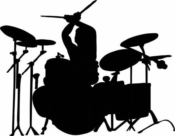 vektör grafik müzisyen davul çalar