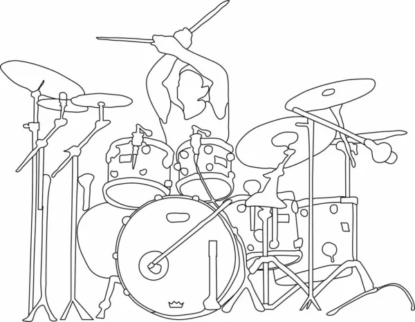 vektör grafik müzisyen davul çalar