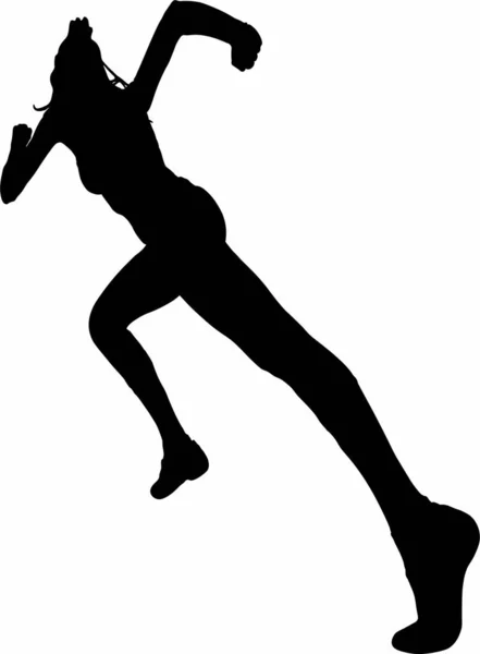 vektör grafik çalışan kadın, spor, atletizm .