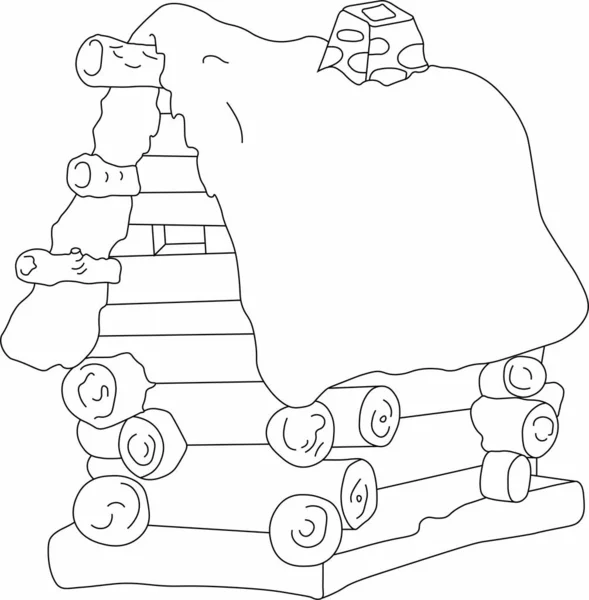 vektör grafik eski ahşap kulübe