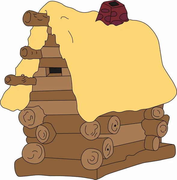 vektör grafik eski ahşap kulübe