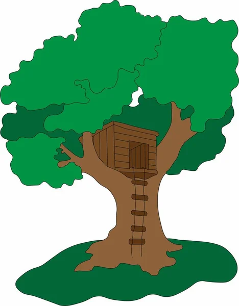 vektör grafik ahşap ağaç ev