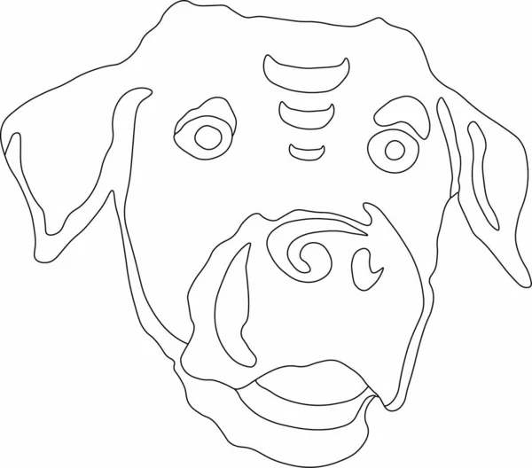 Vector Graphics Muzzle Kind Cute Dog — Stock Vector
