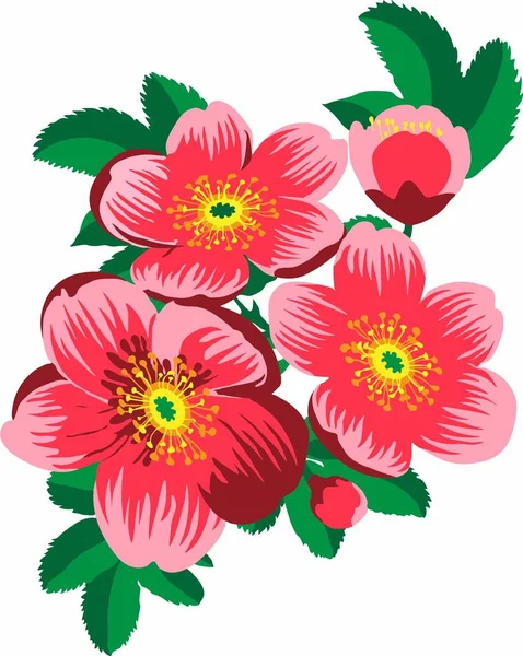 Bir dalda vektör grafikleri, güzel, bahçe, bitkiler