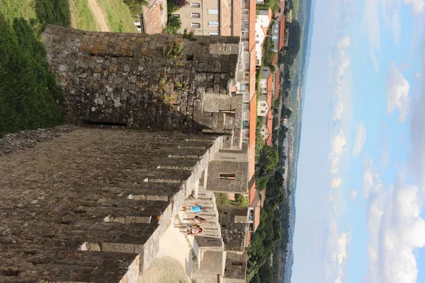 Uitzicht Het Kasteel Frankrijk Carcassonne — Stockfoto