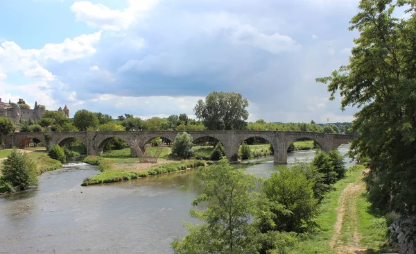 Köprünün görünümü, Fransa, Carcassonne