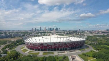 Varşova, Polonya. Şehrin havadan görünüşü 