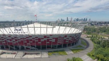 Varşova, Polonya. Şehrin havadan görünüşü 