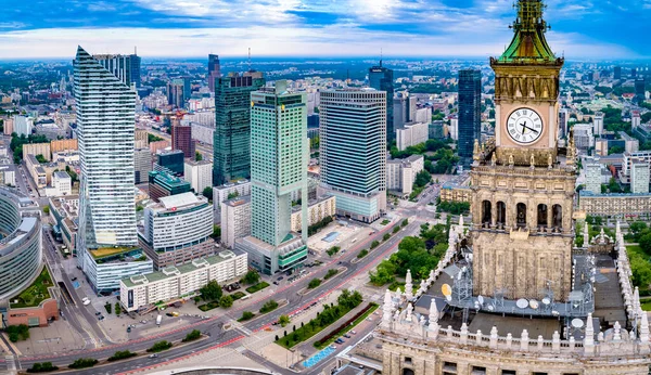 Warsaw Poland Aerial View City — Stock Photo, Image