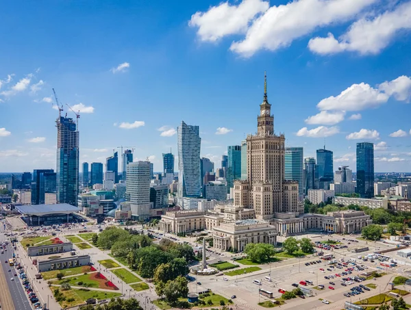 Varsovia Polonia Vista Aérea Ciudad — Foto de Stock