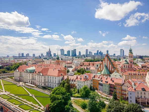 Varsovia Polonia Vista Aérea Ciudad —  Fotos de Stock