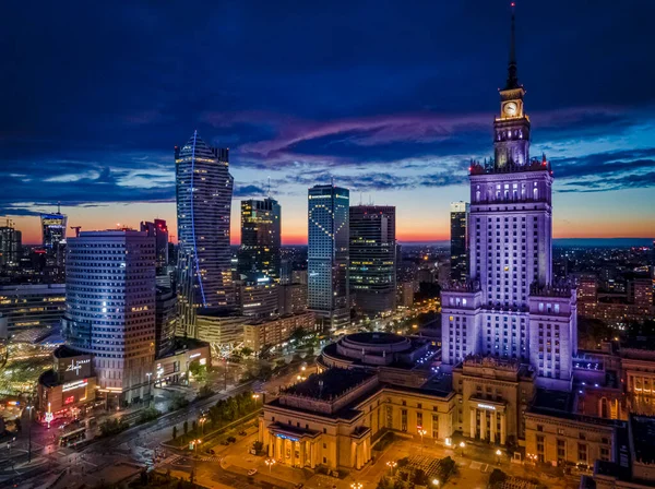 Warsaw Poland Aerial View City — Stock Photo, Image