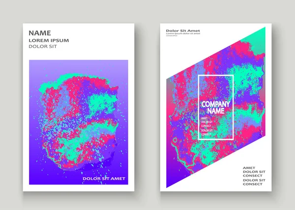 Neon Splash Umělecký Cover Design Fluidní Holografický Gradient Výbuchu Postříkané — Stockový vektor