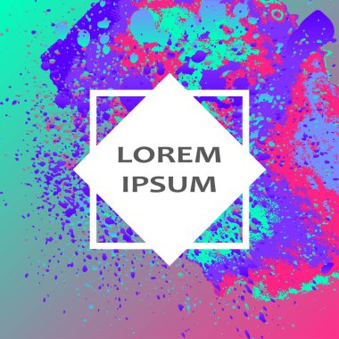 Neon sıçrama sanatsal kapak tasarımı. Sıvı holografik gradyan patlama doku arka planına sıçradı. Moda yaratıcı şablon vektörü Kapak Raporu Katalog Broşür Uçucu Ürünleri