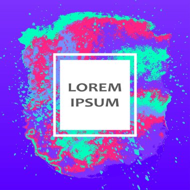 Neon sıçrama sanatsal kapak tasarımı. Sıvı holografik gradyan patlama doku arka planına sıçradı. Moda yaratıcı şablon vektörü Kapak Raporu Katalog Broşür Uçucu Ürünleri