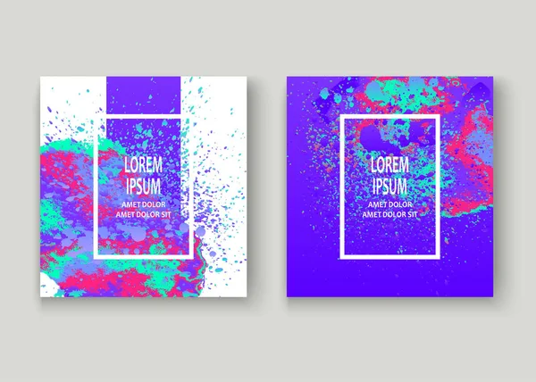 Neon Splash Umělecký Cover Design Fluidní Holografický Gradient Výbuchu Postříkané — Stockový vektor