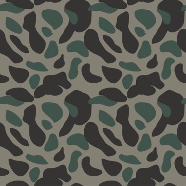 Desen arka plan sorunsuz vektör çizim kamuflaj. Klasik askeri giyim tarzı. Camo tekrar doku gömlek yazdırma. Gri haki Donanma zeytin deniz doku renkler