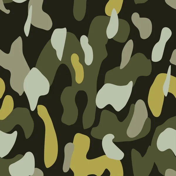 Illustration Vectorielle Sans Couture Motif Camouflage Style Classique Vêtements Militaires — Image vectorielle