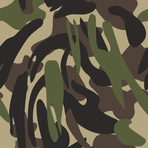 Tarnmuster Hintergrund Nahtlose Vektorillustration Klassischer Militärkleidungsstil Camo Wiederholen Textur Hemddruck — Stockvektor