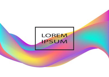 Beyaz arka plan üzerinde izole sıvı şekiller. Dalgalı sıvı öğeleri. Parlak zemin kavramı. Trendy degrade dalgalar tasarım şablonu vektör Poster düzen Dergisi Afiş Afiş broşür ürün kapak