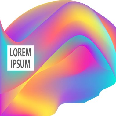 Sıvı şekiller. Dalgalı sıvı arka plan. Parlak zemin kavramı. Trendy degrade dalgalar tasarım şablonu vektör Poster düzen Dergisi Afiş Afiş broşür kapak ayarla