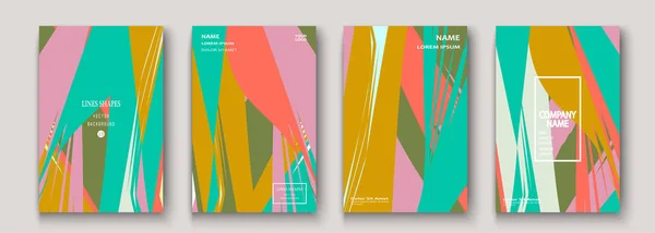 Moderne cover collectie ontwerp. Abstracte retro 90s stijl textuur van kleurrijke Neon lijnen gestreepte trends achtergrond. Toekomstige geometrische patronen. Ontwerp presentaties, afdrukken, flyer, visitekaartjes — Stockvector