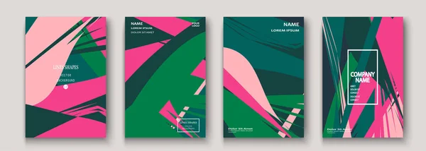 Modern Cover Collection design. Abstrakt retro 90-talet stil konsistens av färgglada Neon linjer randig trender bakgrund. Framtida geometriska mönster. Design presentationer, tryck, reklamblad, visitkort — Stock vektor