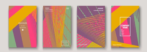 Modernes Cover-Design. abstrakte Textur im Retro-Stil der 90er Jahre aus bunten Neon-Linien. gestreifte Trends untermauern zukünftige geometrische Muster. Design-Präsentationen, Druck, Flyer, Visitenkarten — Stockvektor