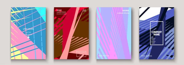 Moderne cover collectie ontwerp. Abstracte retro jaren 90 stijl textuur — Stockvector