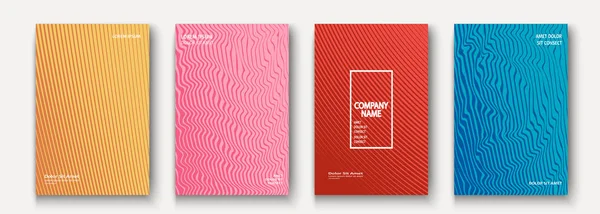 Minimalistisches, modernes Design der Cover-Kollektion. dynamische farbenfrohe Halbtonverläufe. zukünftige geometrische Muster Linien und Punkte Vektorhintergrund trendige minimalistische Plakatvorlage für Unternehmen, Web — Stockvektor