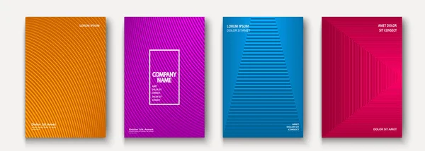 Minimalistisches, modernes Design der Cover-Kollektion. dynamische farbenfrohe Halbtonverläufe. zukünftige geometrische Muster Linien und Punkte Vektorhintergrund trendige minimalistische Plakatvorlage für Unternehmen, Web — Stockvektor