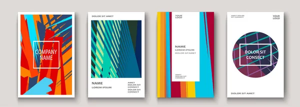 Modern Cover Collection design. Abstrakt retro 90-tal stil konsistens — Stock vektor