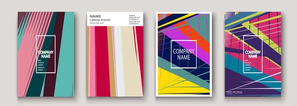 Modern Cover Collection design. Abstrakt retro 90-tal stil konsistens — Stock vektor