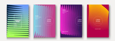 Modern moda minimalist soyut tasarım vektörünü kapsar. Dinamik renkli yarım ton gradyanı. Geleceği şekillendiren geometrik desenler, iş için arkaplan çizgilerini en düşük poster şablonunu oluşturur