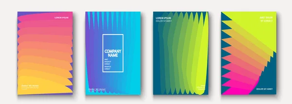 Trendy cool minimalistischen abstrakten modernen Covers Design Vektor. dynamischer farbenfroher Halbtonverlauf. futuristische geometrische Muster formen Phormes Linien Hintergrund minimale Plakatvorlage für Unternehmen — Stockvektor