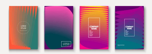 Trendy cool minimalistischen abstrakten modernen Covers Design Vektor. dynamischer farbenfroher Halbtonverlauf. futuristische geometrische Muster formen Phormes Linien Hintergrund minimale Plakatvorlage für Unternehmen — Stockvektor