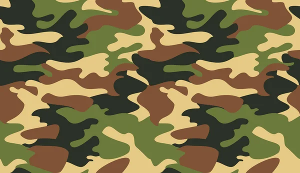 Camouflage Pattern Background Vector Classic Clothing Style Masking Camo Repeat — Stock Vector