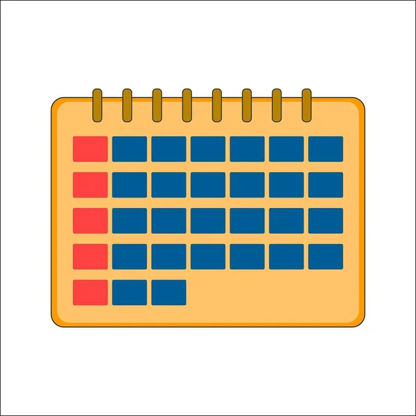 Calender Icon Filled Outline Style — Stock Photo, Image