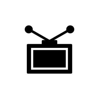 Televizyon ikonu. uygulama simgesi. Uygulama, illüstrasyon, oyun, logo, sunum şablonu, bilgi grafikleri ve diğer ürünler için mükemmel. simge satırı biçimi