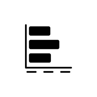 dikey grafik ve istatistik simgesi. uygulama simgesi. Logo, web sitesi, uygulama, sunum ve daha fazla ürün için mükemmel. simge tasarımı katı biçim