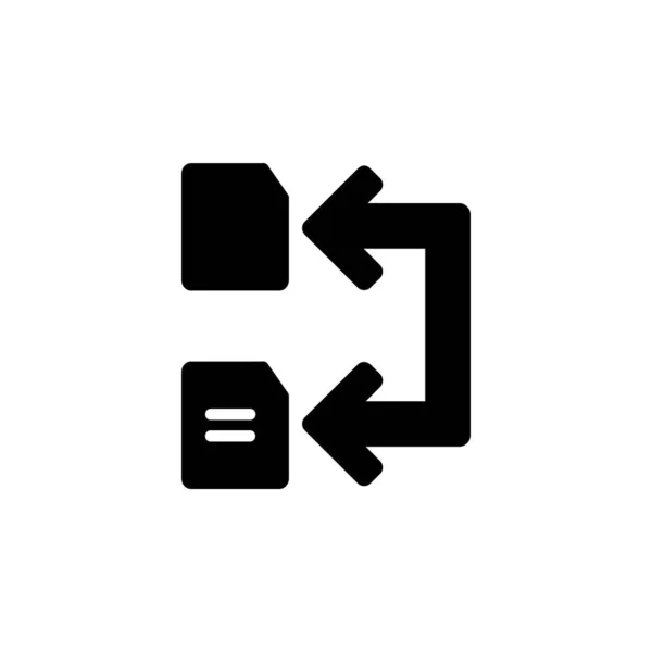 Конвертировать Значок Документа Иконка Приложения Идеально Подходит Логотипа Веб Сайта — стоковый вектор