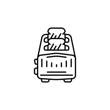 Tost makinesi vektör simgesi. ev aletleri simgesi çizgisi tarzı. Logo, sunum, web sitesi ve daha fazlası için mükemmel bir kullanım. modern simge tasarımı özet biçimi