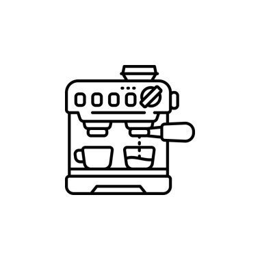 Kahve makinesi ikonu. ev aletleri simgesi çizgisi tarzı. Logo, sunum, web sitesi ve daha fazlası için mükemmel bir kullanım. modern simge tasarımı özet biçimi