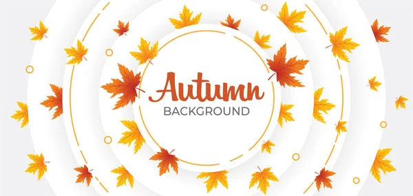 Banner Venta Otoño Fondo Temporada Otoño — Vector de stock