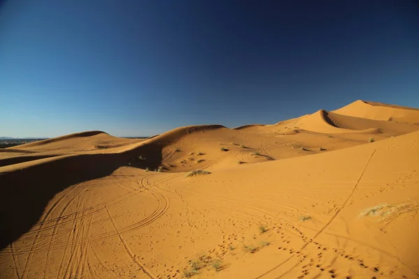 Dunes Dans Désert Erg Chebbi — Photo