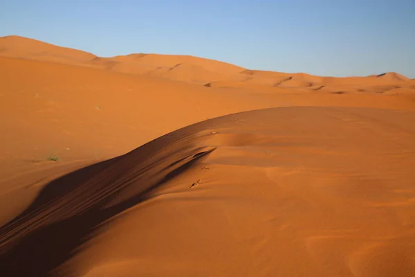 Dunas Deserto Erg Chebbi — Fotografia de Stock