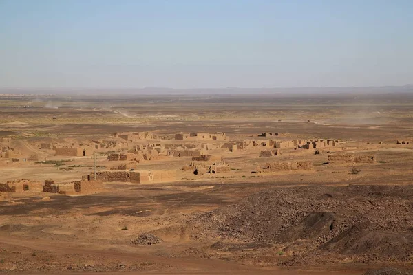 Rovine Villaggio Berbero Nel Deserto Vicino Merzouga — Foto Stock